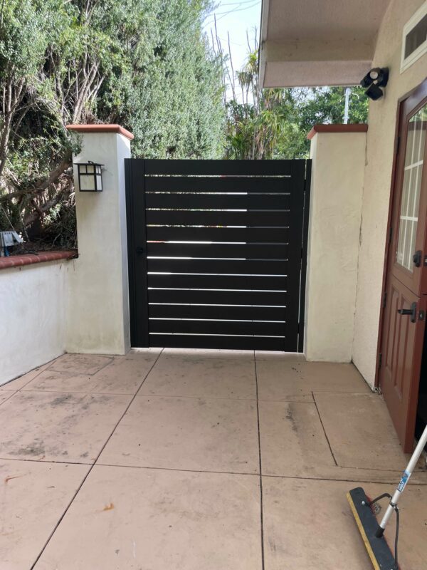 Aluminum side yard gate from Alumission Modern Aluminum Fences & Gates