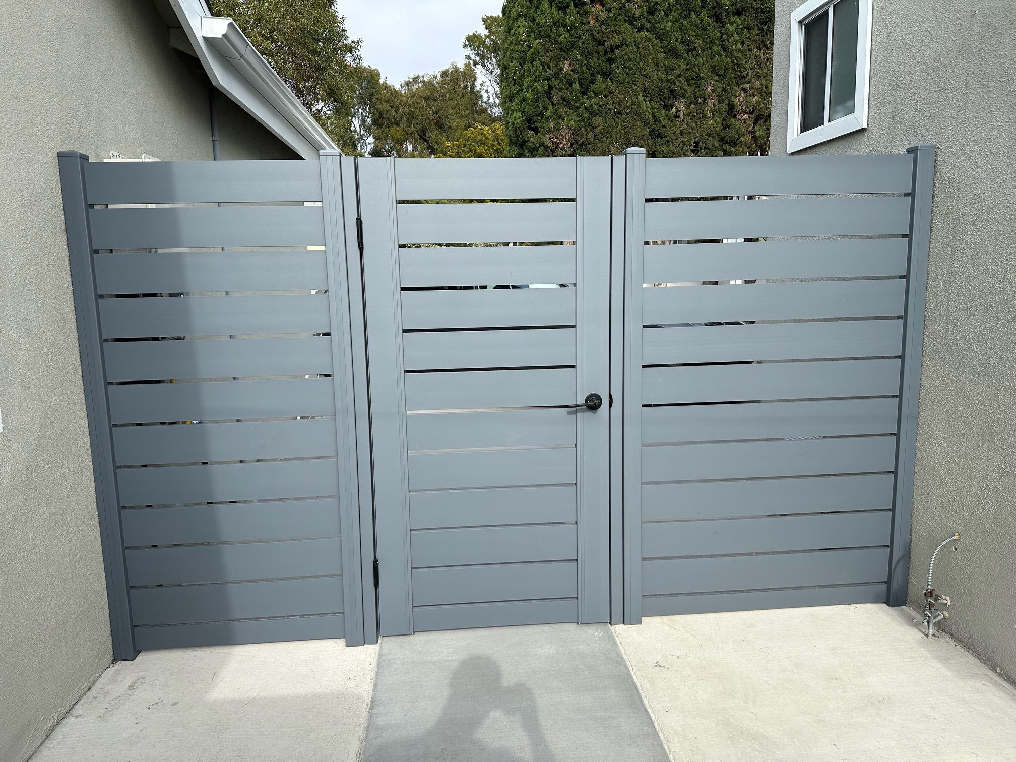 Aluminum Pedestrian Gate between two homes