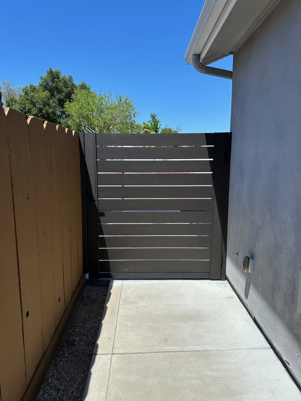 Black Pedestrian Gate Back View