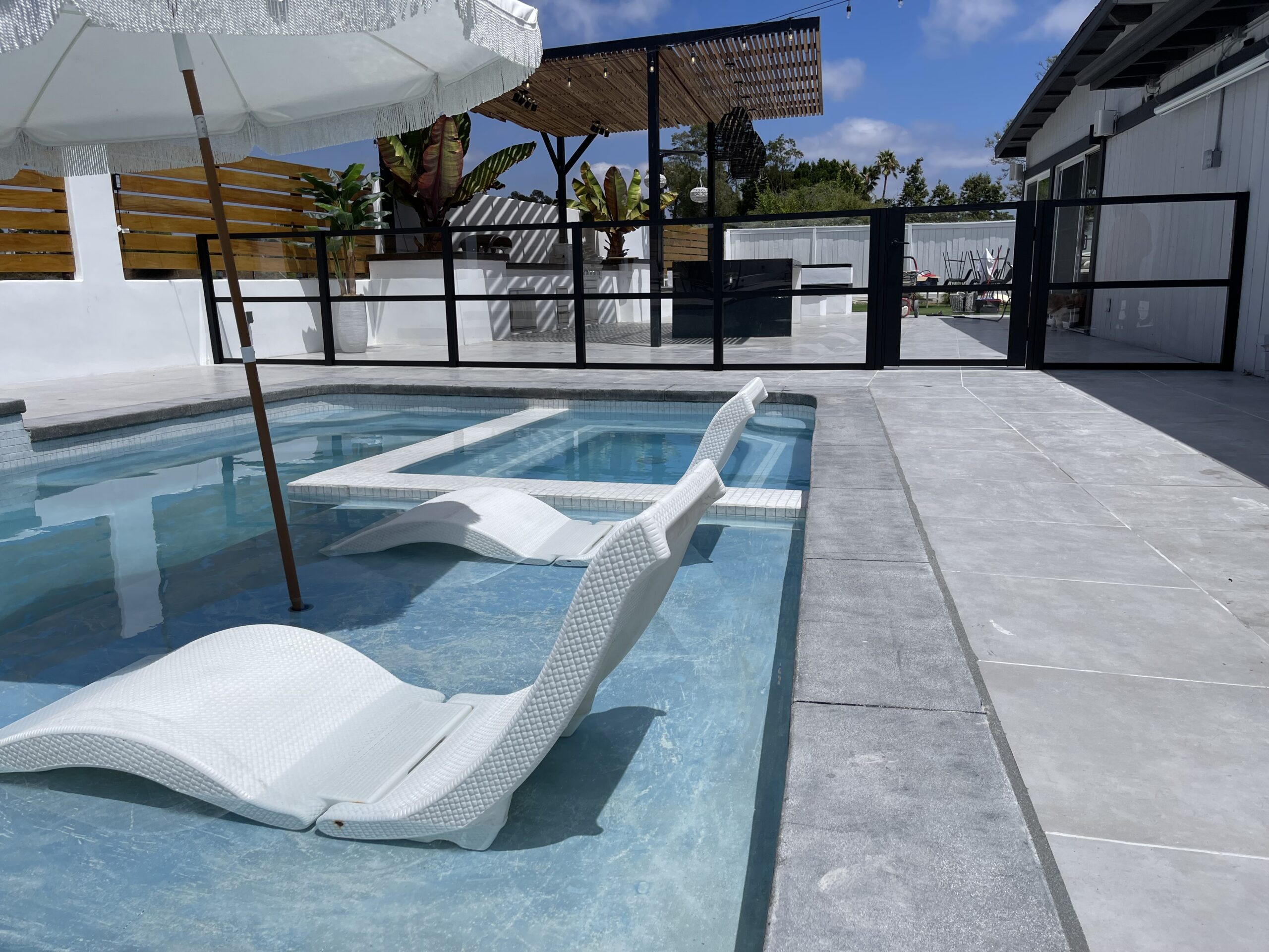Custom Pool Enclosure with Clear Acrylic Panels