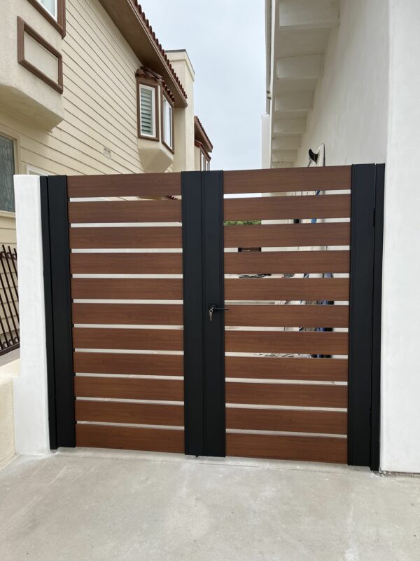 Wood Finish Wall Toppers Pedestrian Gate